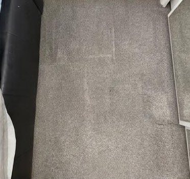 After: the bedroom carpet with the red stain fully removed